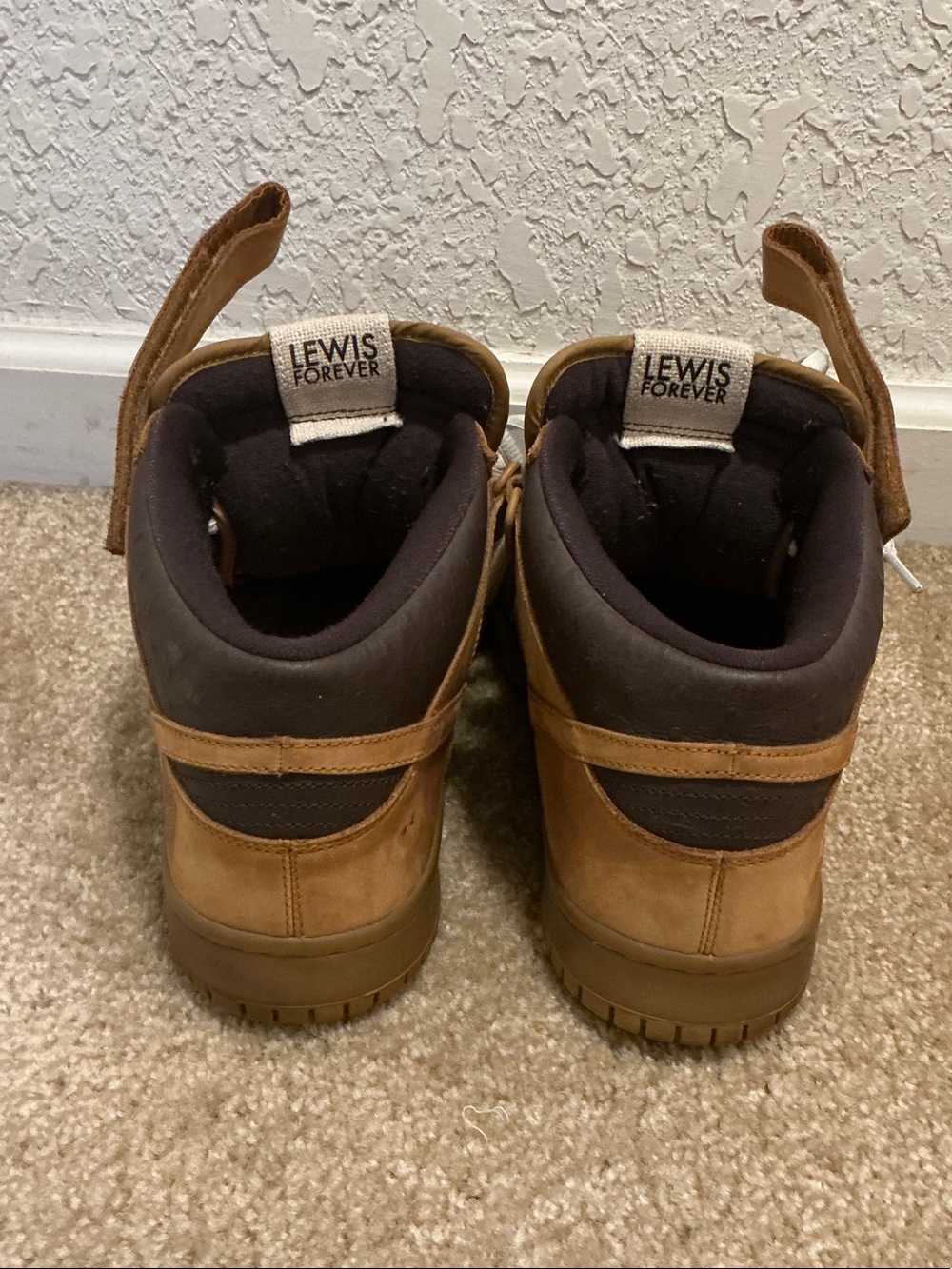 Nike SB Dunk High Brown and Tan Strap Sneakers - Picture 4 of 9